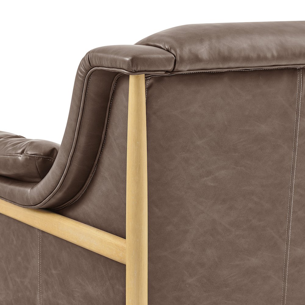 Larry Faux Leather Tufted Accent Arm Chair. Picture 9