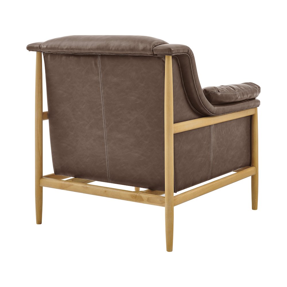 Larry Faux Leather Tufted Accent Arm Chair. Picture 5