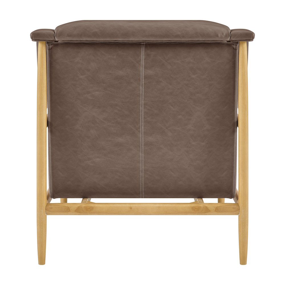 Larry Faux Leather Tufted Accent Arm Chair. Picture 4