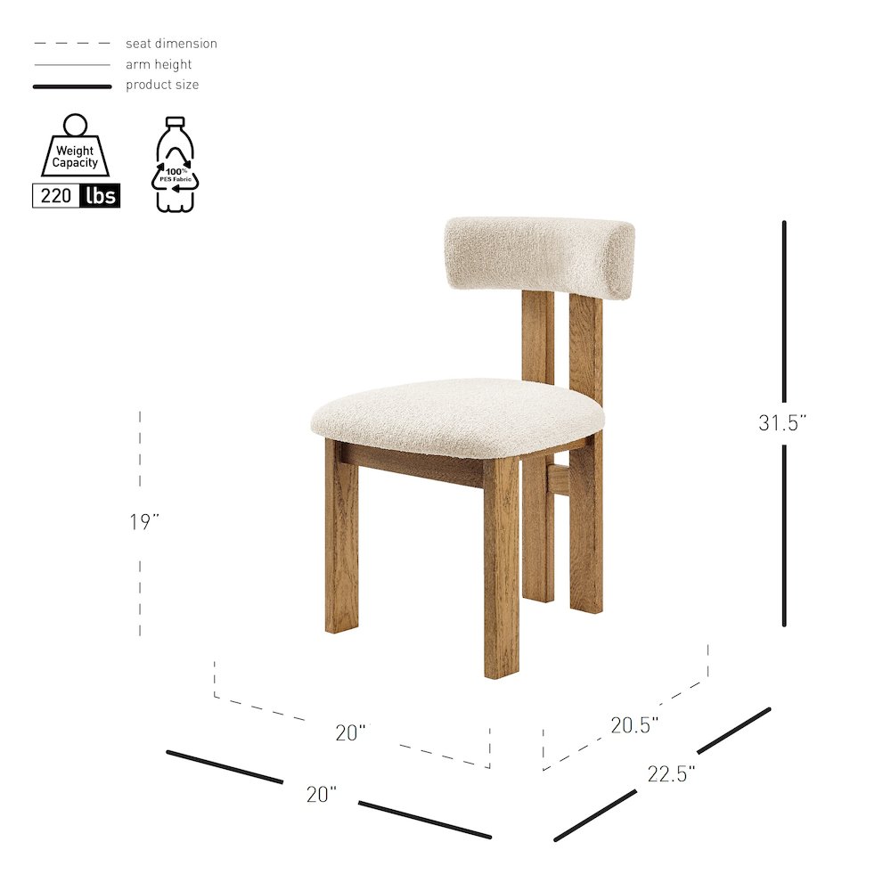 Hailey Boucle Dining Side Chair, (Set of 2). Picture 12