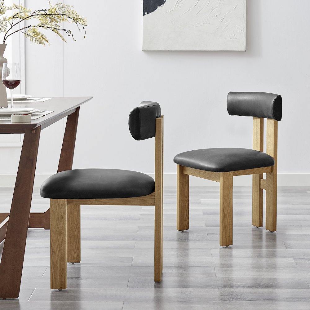 Hailey Faux Leather Dining Side Chair, (Set of 2). Picture 10
