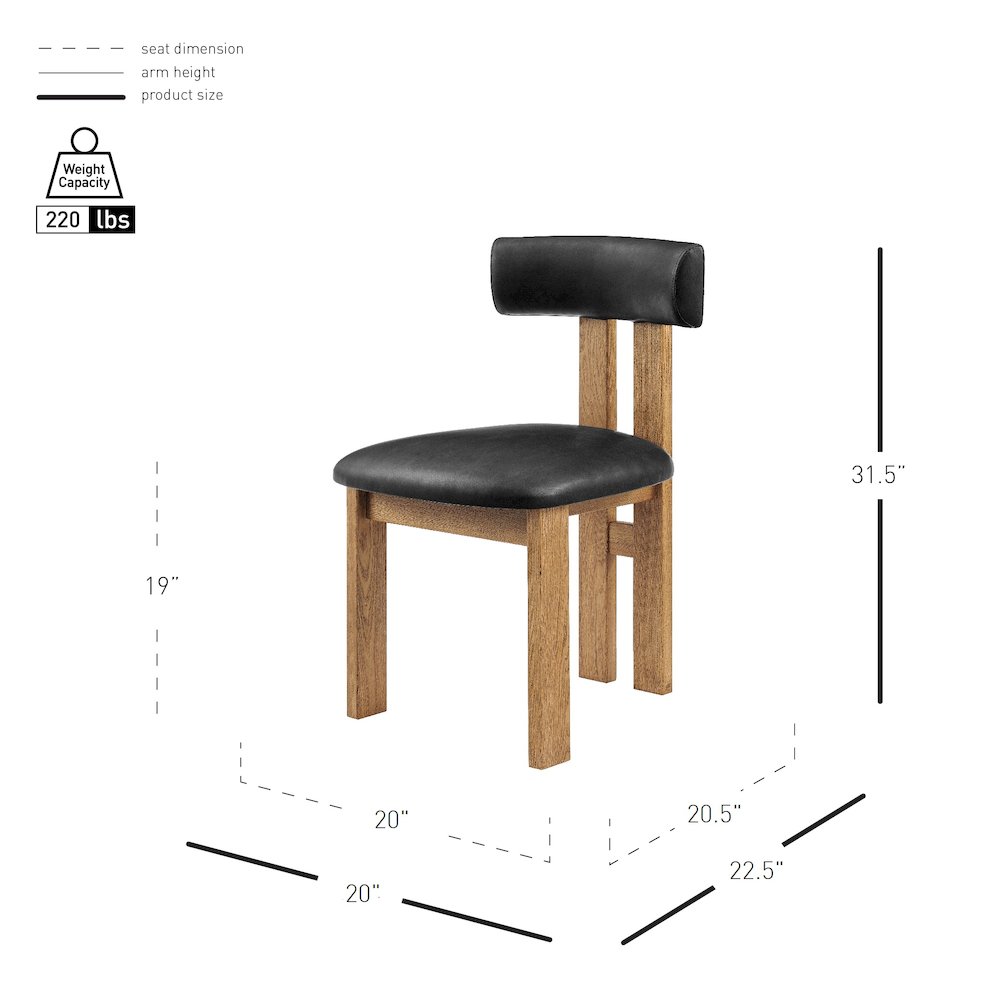Hailey Faux Leather Dining Side Chair, (Set of 2). Picture 11