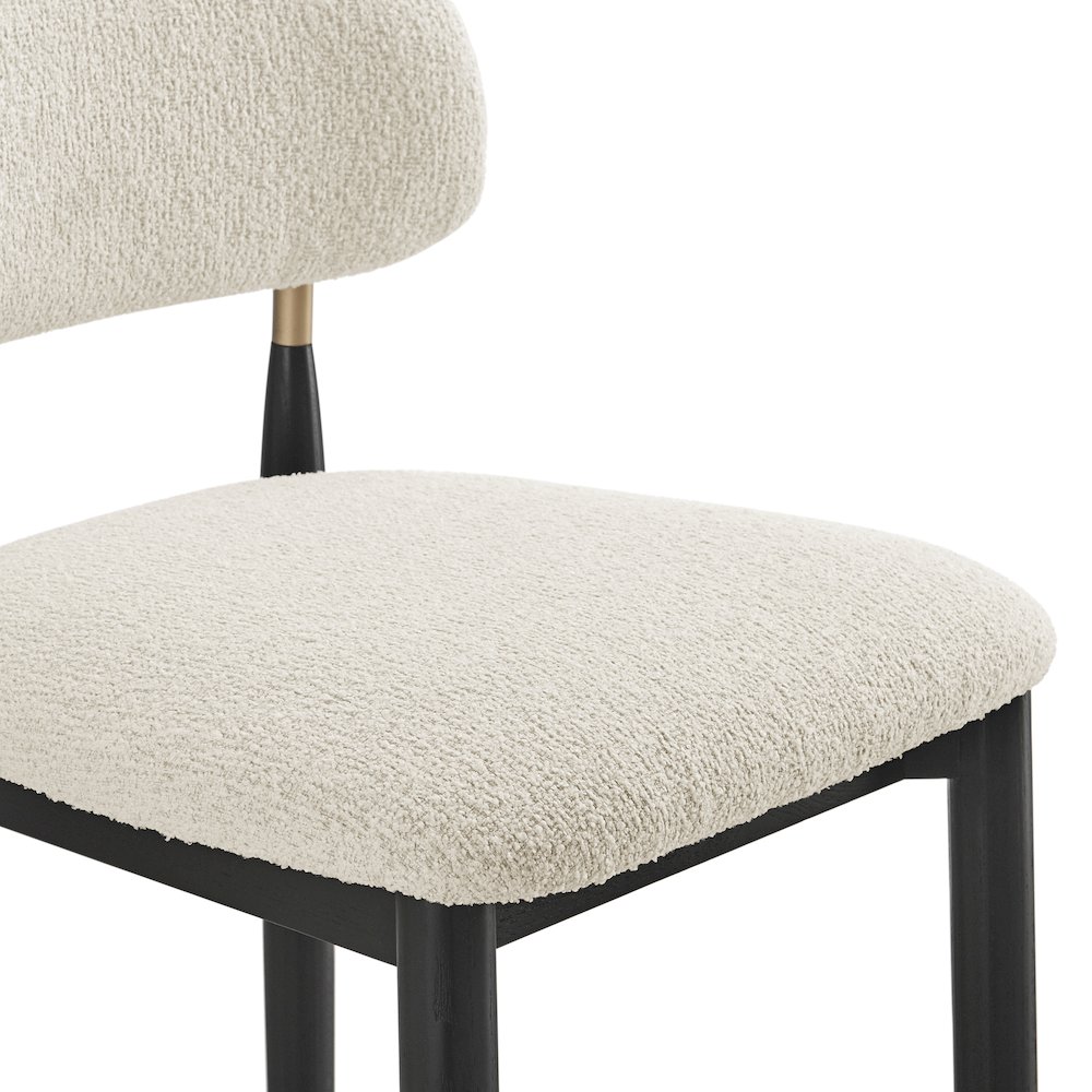 Verna Boucle Dining Side Chair Black Frame, (Set of 2). Picture 8