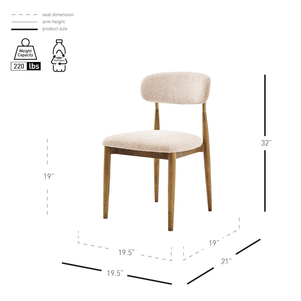 Verna Boucle Dining Side Chair, (Set of 2). Picture 11