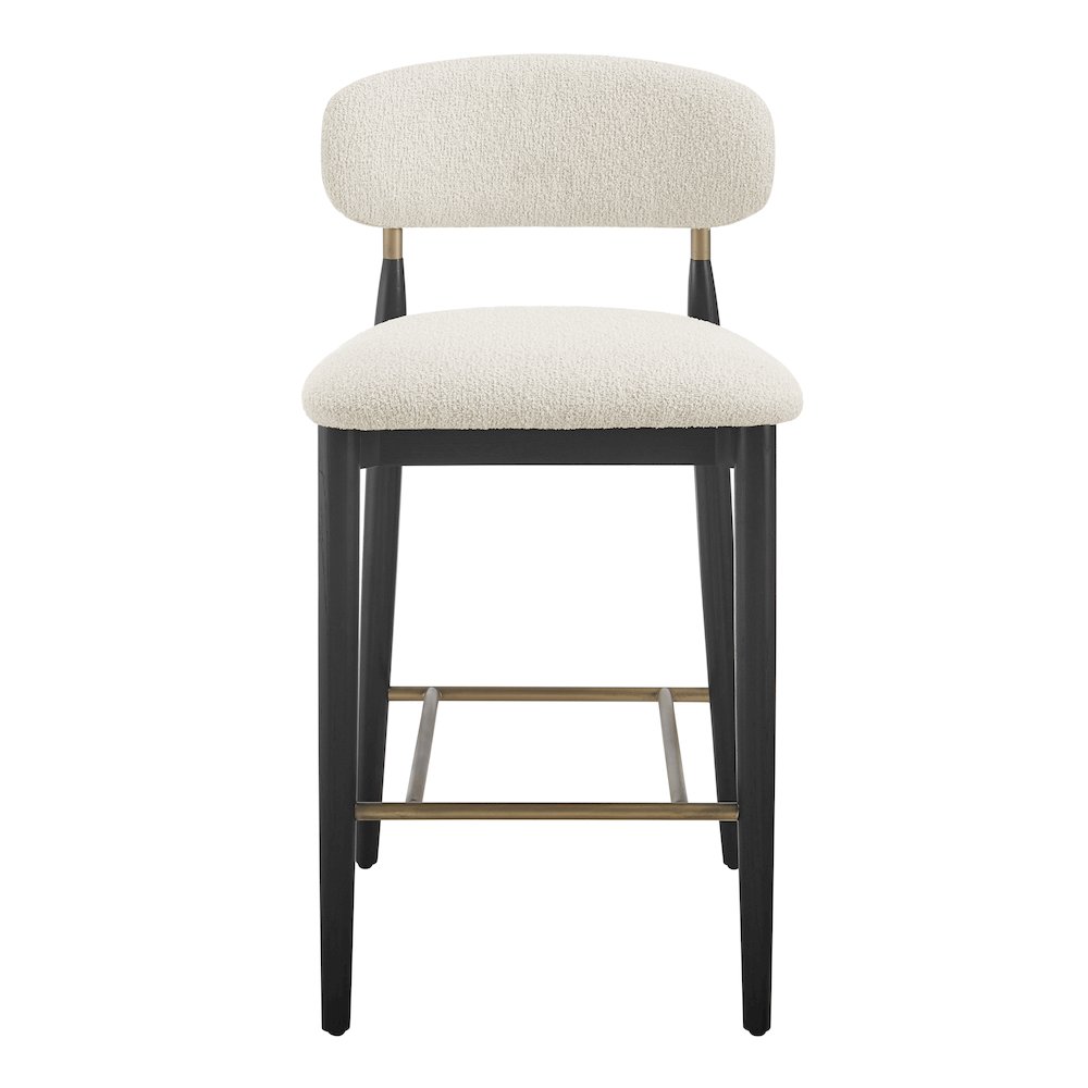 Verna Boucle Counter Stool Black Frame. Picture 2