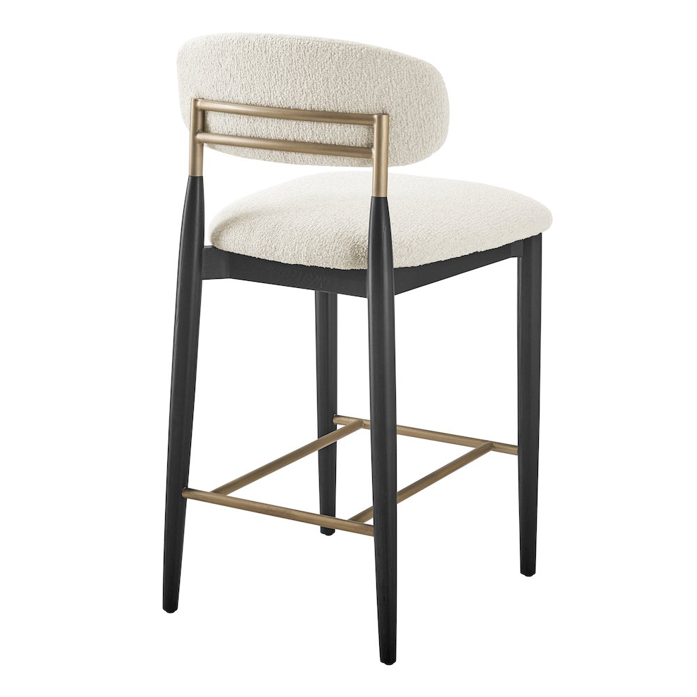 Verna Boucle Counter Stool Black Frame. Picture 5
