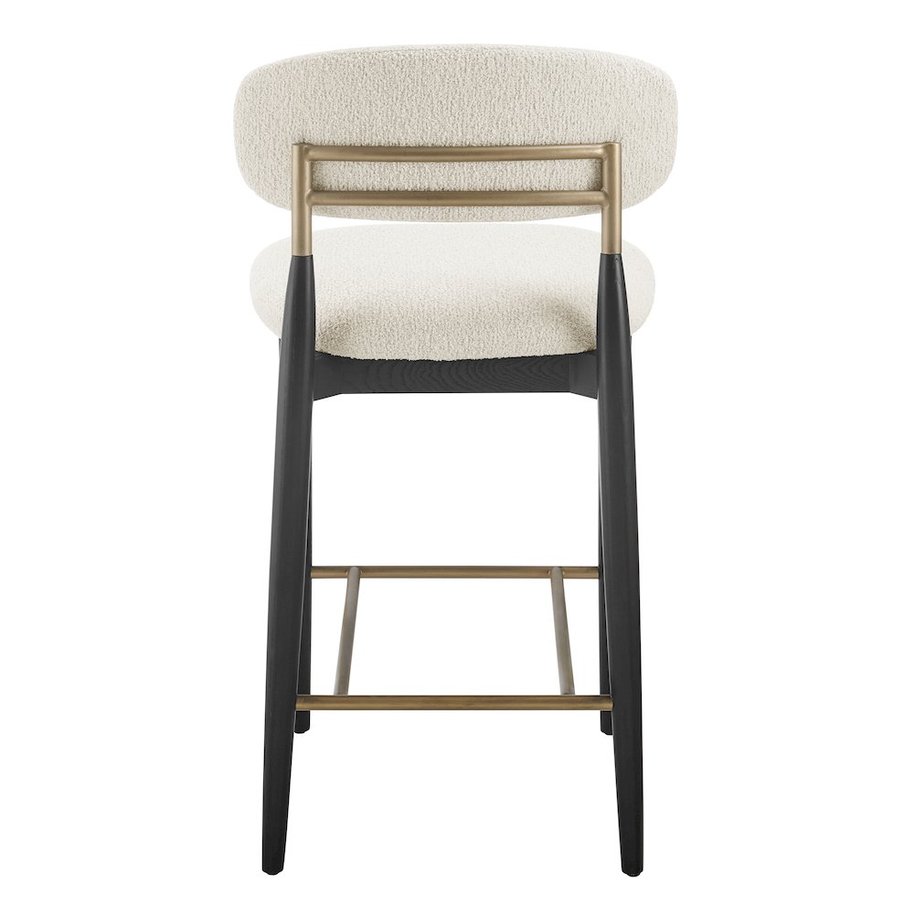 Verna Boucle Counter Stool Black Frame. Picture 4
