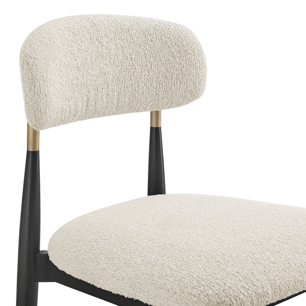 Verna Boucle Counter Stool Black Frame. Picture 7