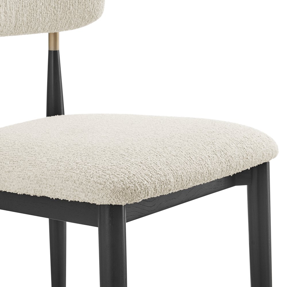 Verna Boucle Counter Stool Black Frame. Picture 8
