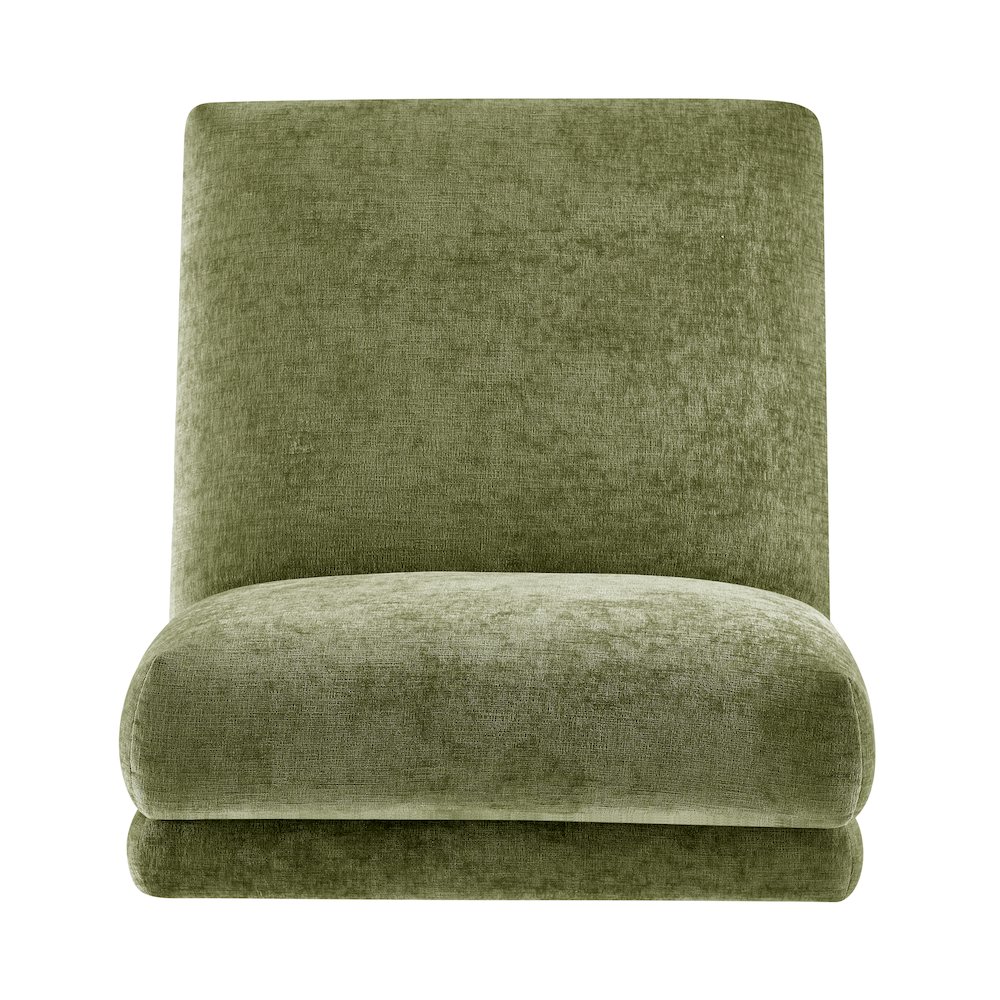 Zenda Chenille Swivel Accent Chair w/ Wooden Base. Picture 6