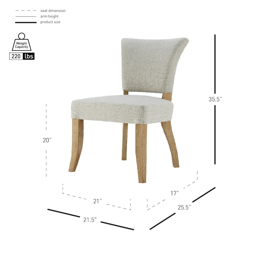 Austin Fabric Dining Side Chair, (Set of 2). Picture 11