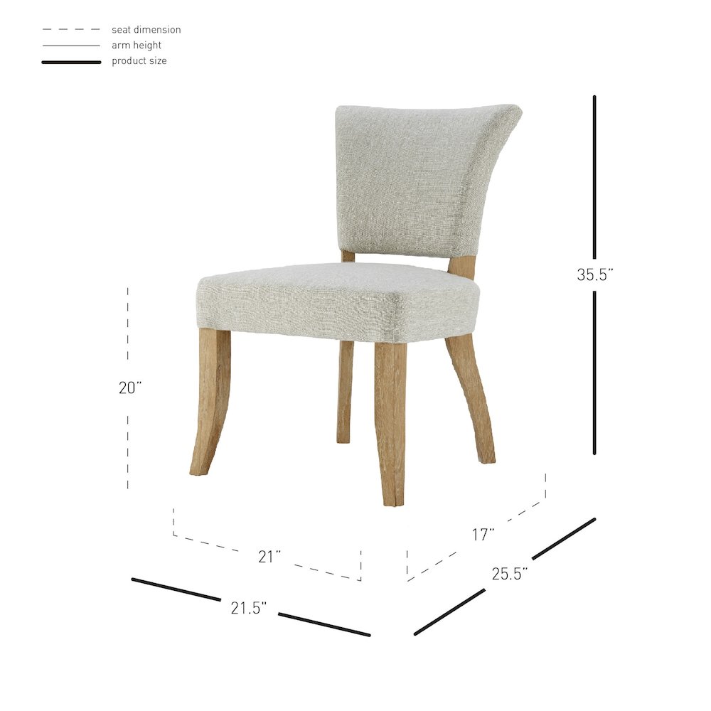 Austin Fabric Dining Side Chair, (Set of 2). Picture 12