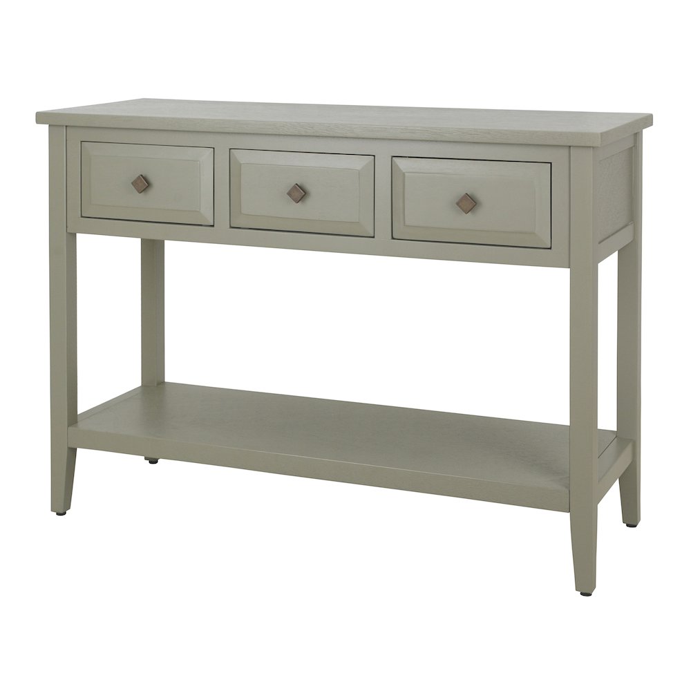 Wexford 3-Drawer Console Table - Sage Green. Picture 1