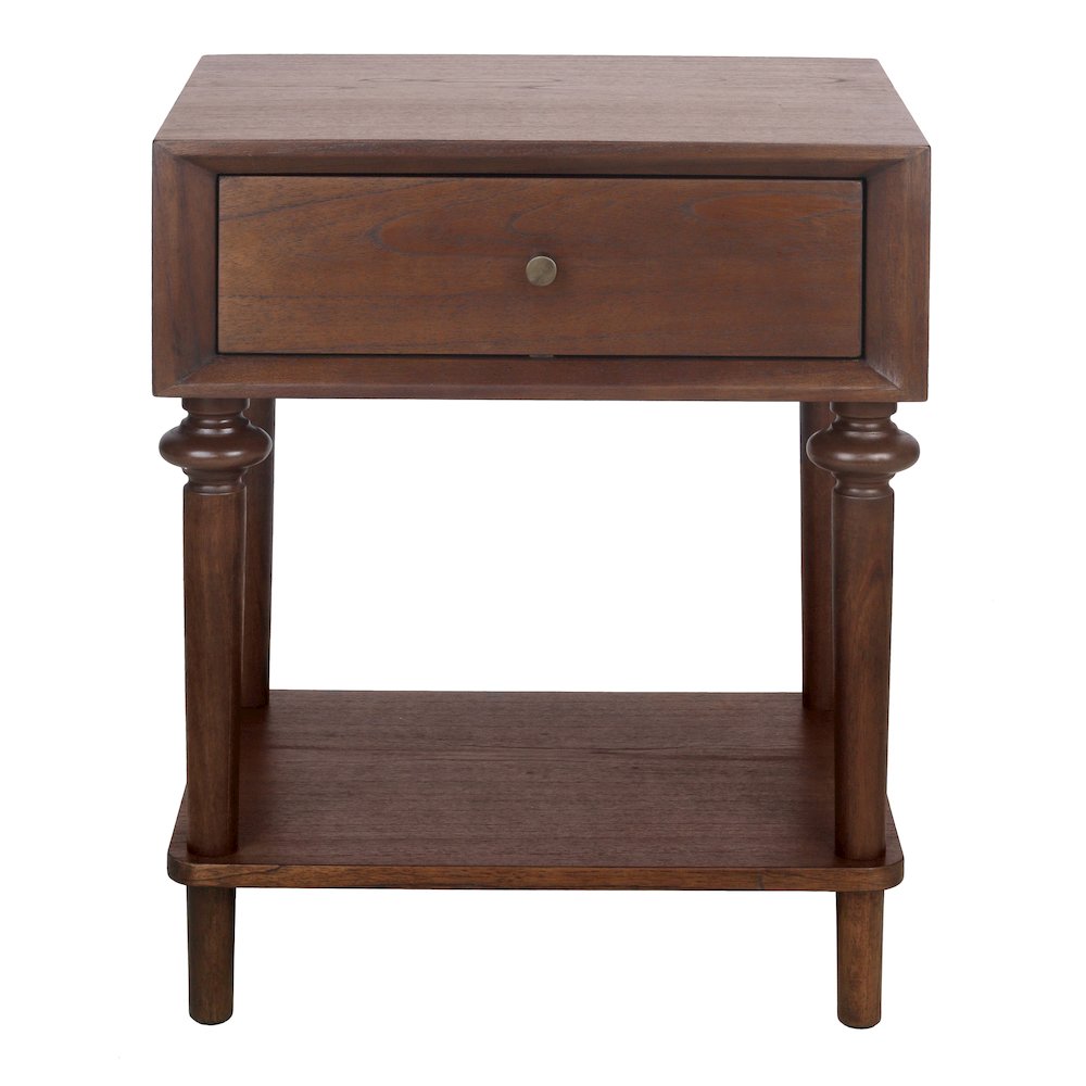 Romilda 1-Drawer Accent Table - Walnut. Picture 3