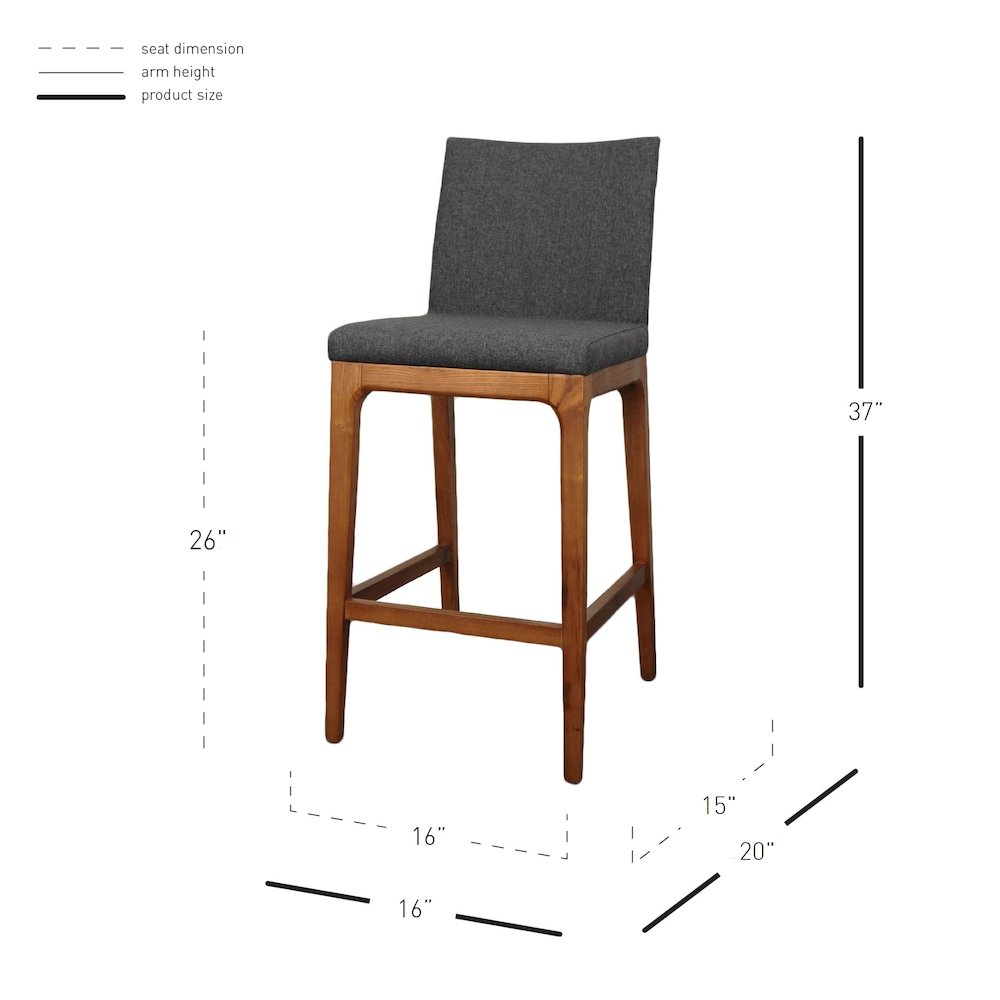 Devon Fabric Counter Stool, (Set of 2). Picture 7