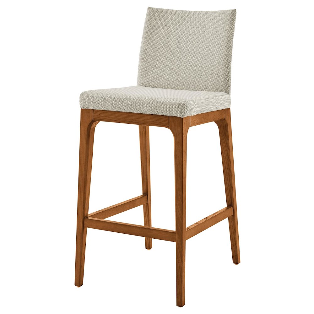 Devon Fabric Counter Stool Walnut Legs, (Set of 2). Picture 9