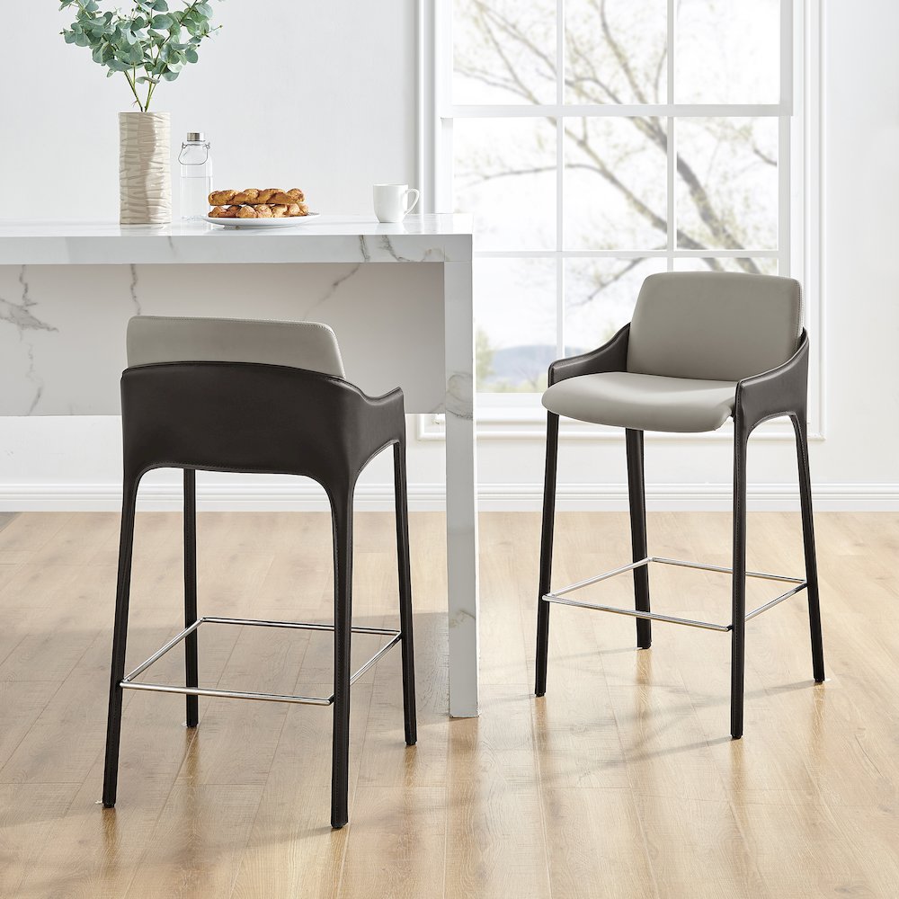 Stella Faux Leather Counter Stool, (Set of 2). Picture 10