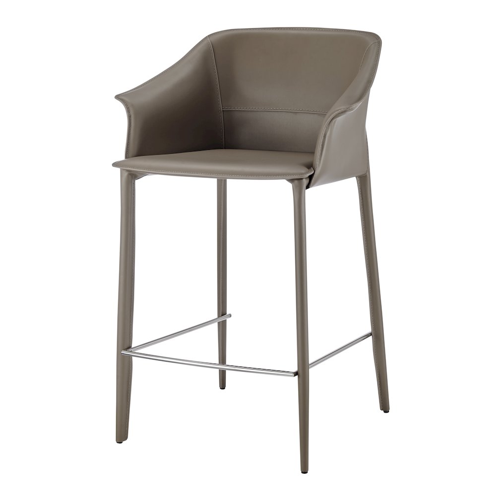 Callie Recycled Leather Counter Stool. Picture 1