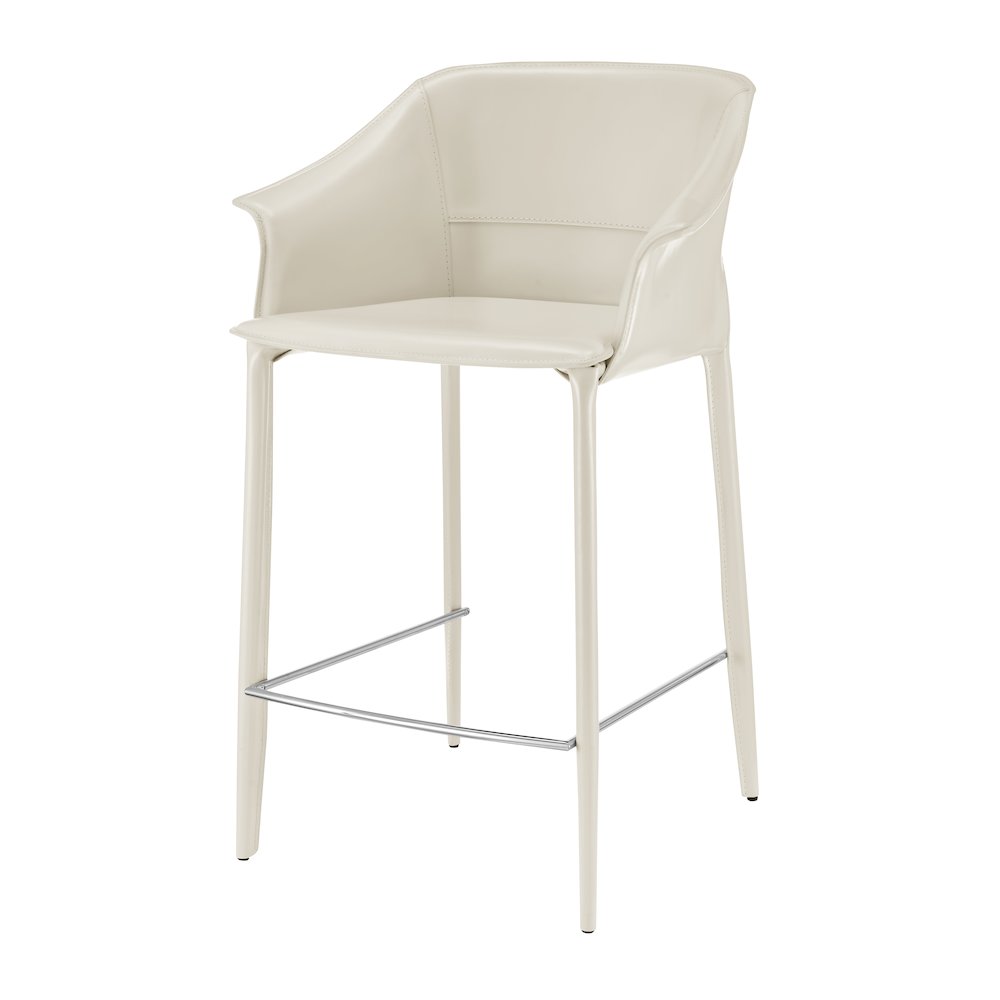 Callie Recycled Leather Counter Stool. Picture 1