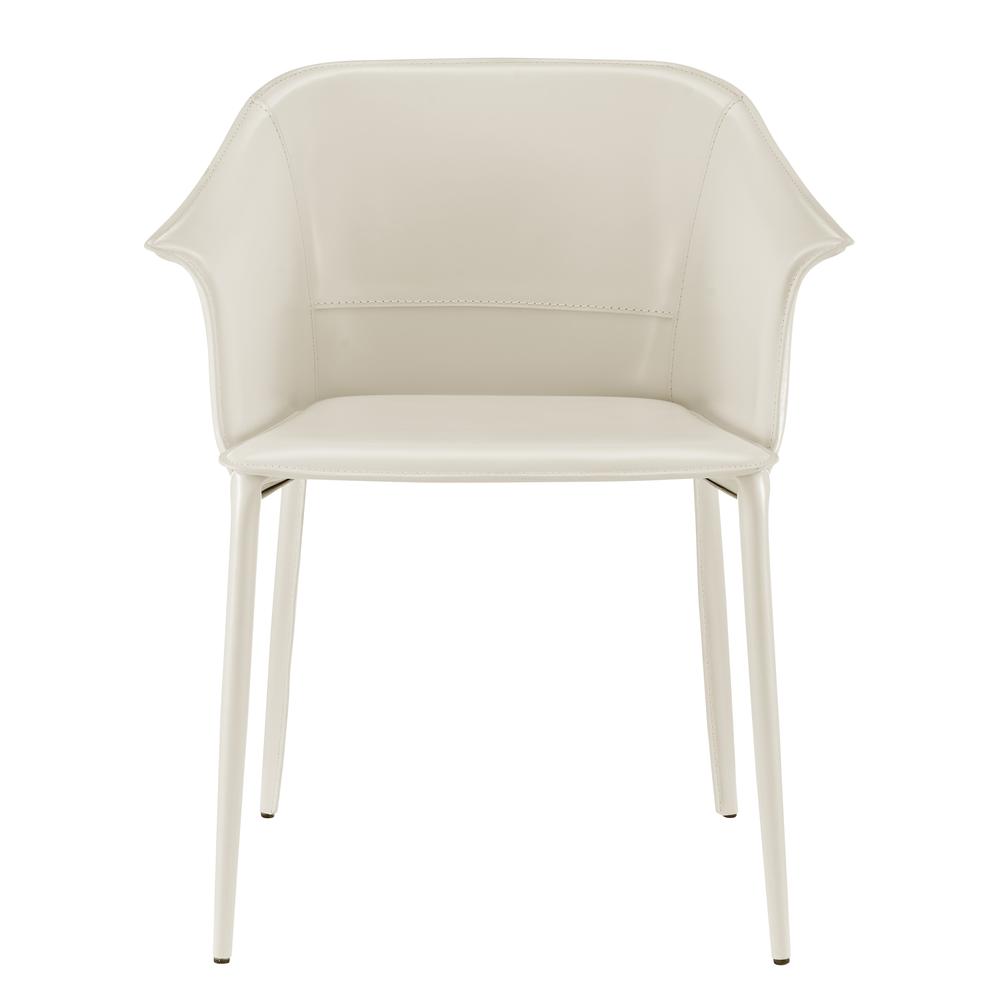 Callie Recycled Leather Dining Arm Chair. Picture 2