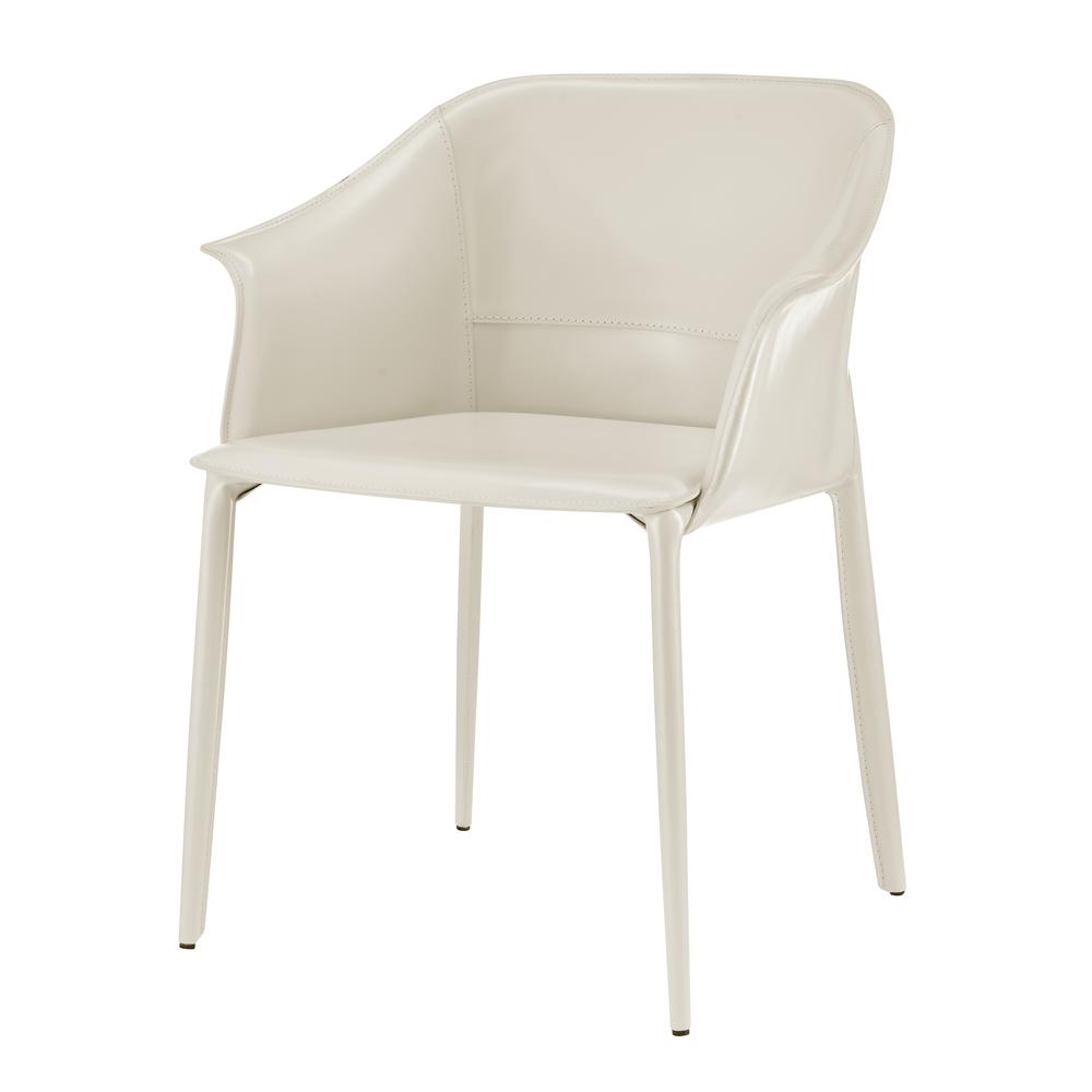 Callie Recycled Leather Dining Arm Chair. Picture 1