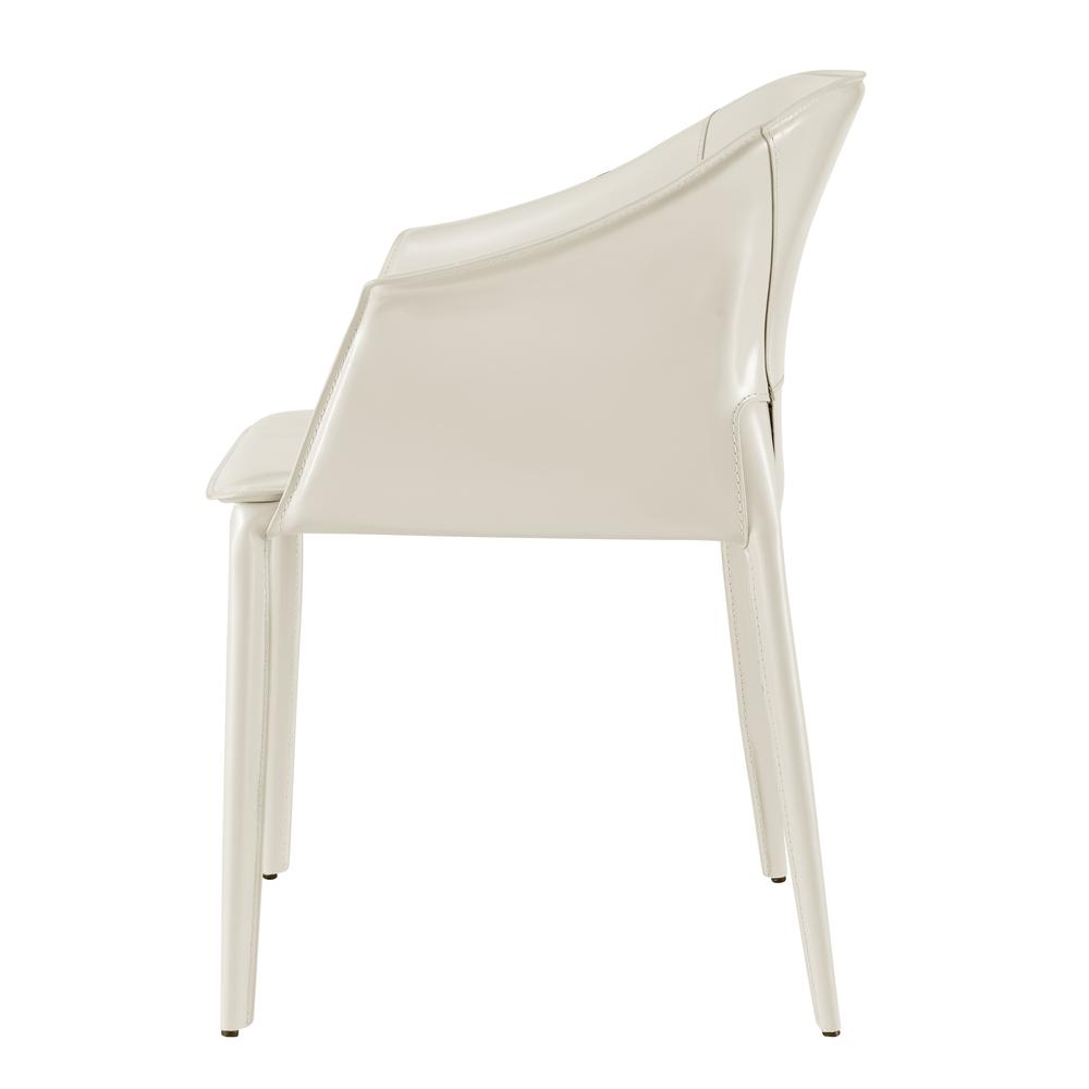 Callie Recycled Leather Dining Arm Chair. Picture 3