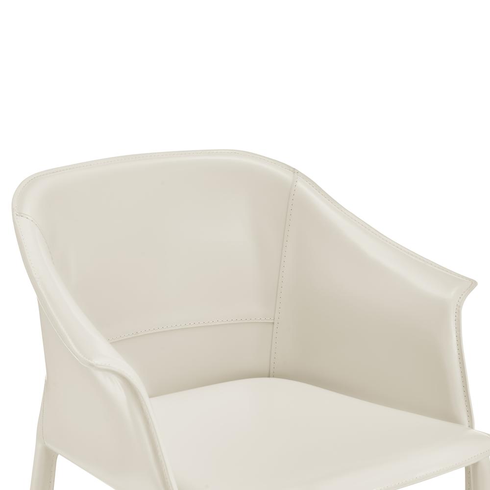 Callie Recycled Leather Dining Arm Chair. Picture 7