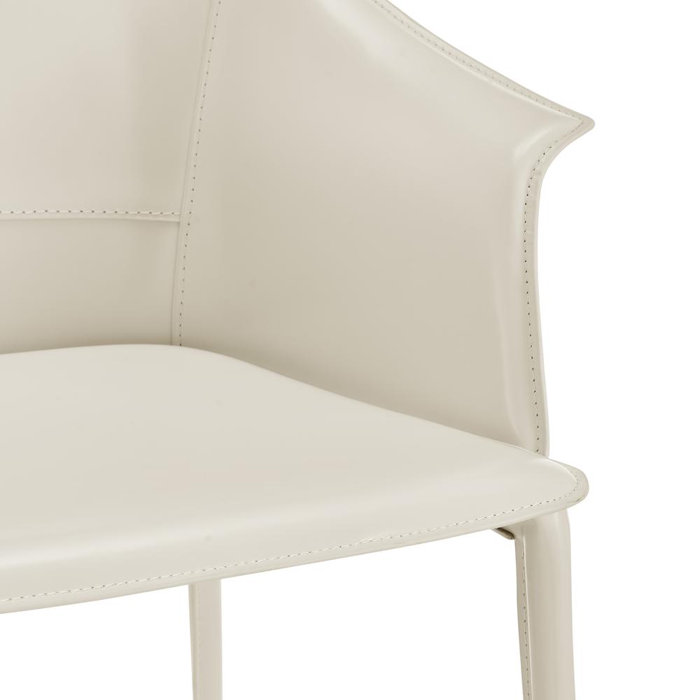 Callie Recycled Leather Dining Arm Chair. Picture 8