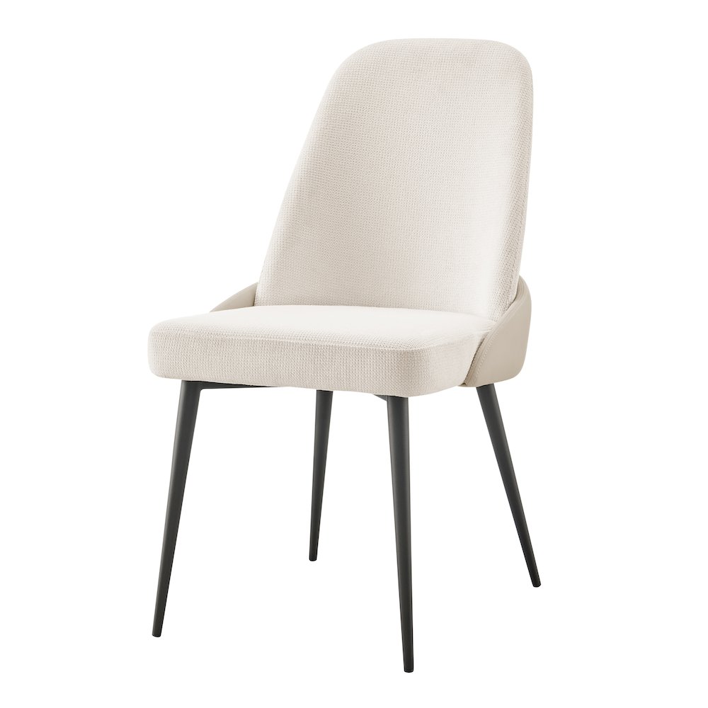 Elodie Linen/Faux Leather Dining Side Chair, (Set of 2). Picture 1