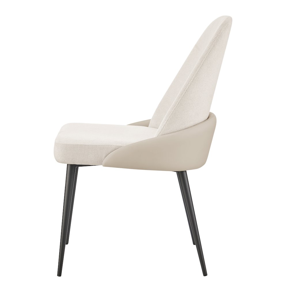 Elodie Linen/Faux Leather Dining Side Chair, (Set of 2). Picture 3