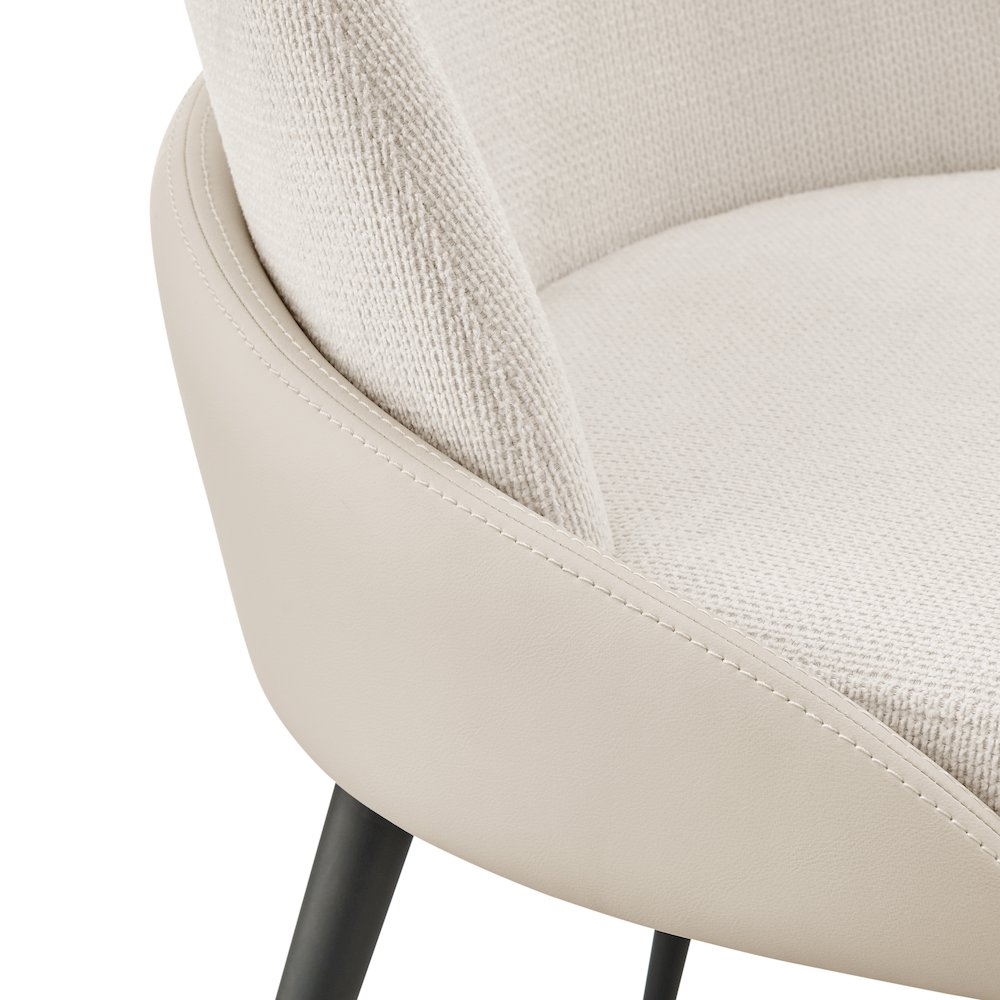 Elodie Linen/Faux Leather Dining Side Chair, (Set of 2). Picture 7