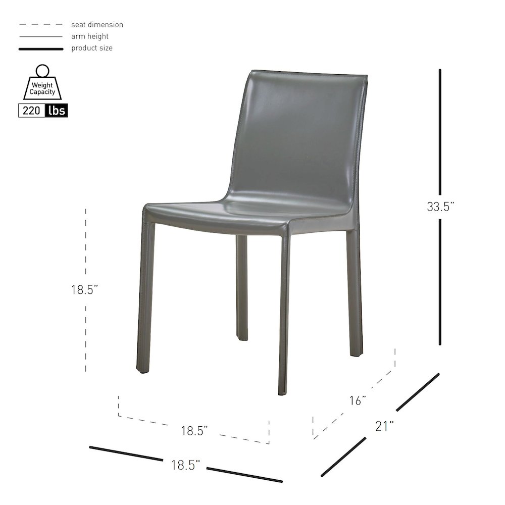Gervin Recycled Leather Chair, (Set of 2). Picture 8
