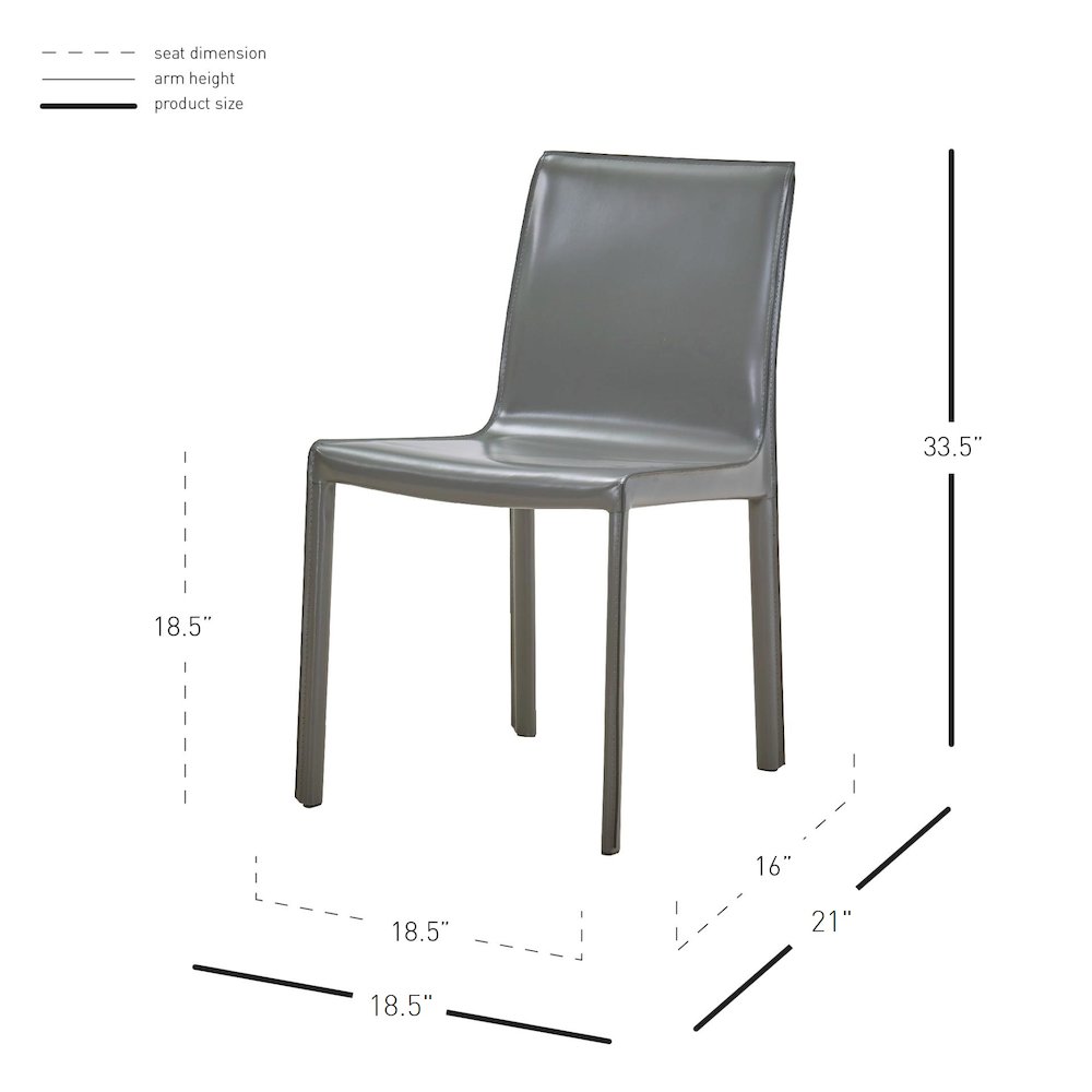 Gervin Recycled Leather Chair, (Set of 2). Picture 9
