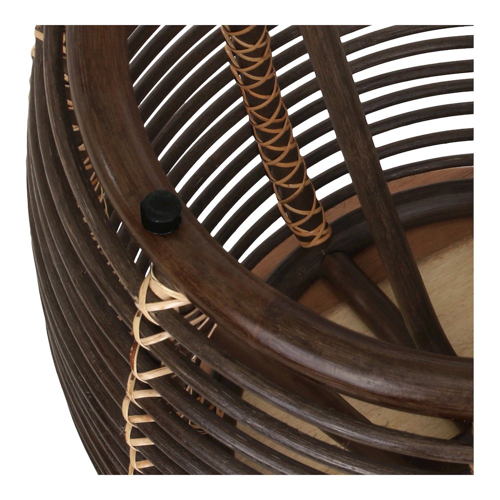 Iris Rattan Side/End Table with Wood Top. Picture 3
