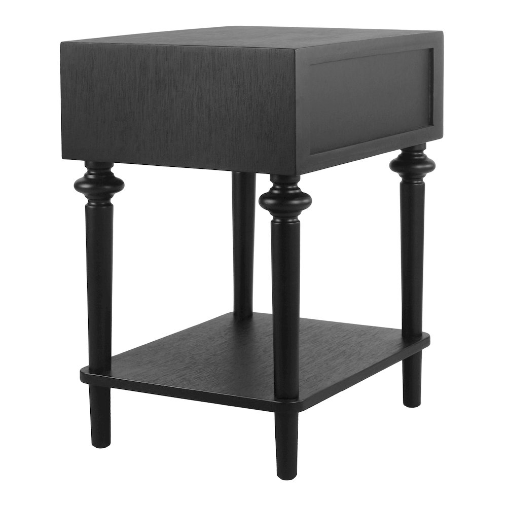Romilda 1-Drawer Accent Table - Black. Picture 6