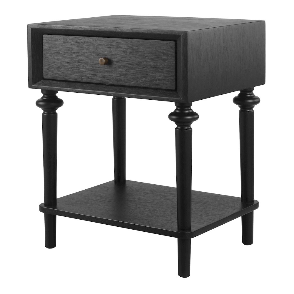 Romilda 1-Drawer Accent Table - Black. Picture 1