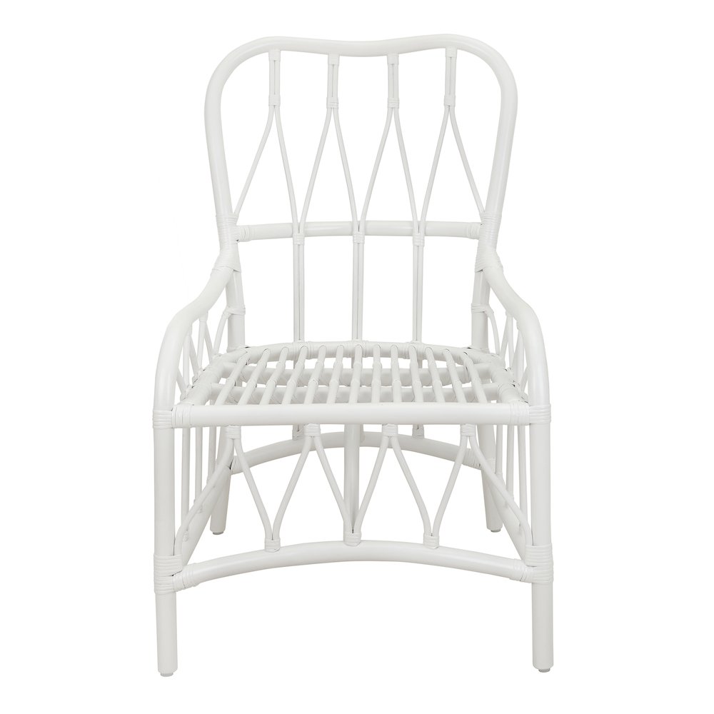 Ayanna Rattan Dining Side Chair - White. Picture 7