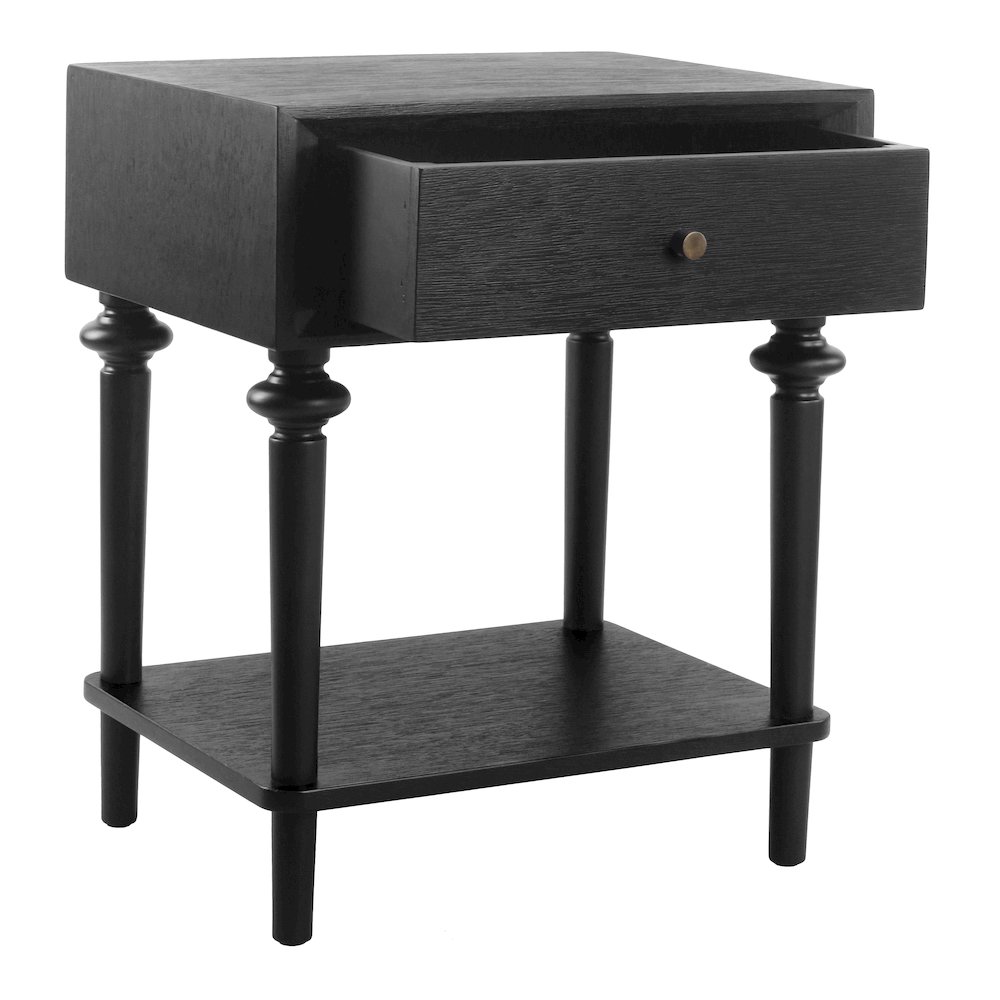 Romilda 1-Drawer Accent Table - Black. Picture 8