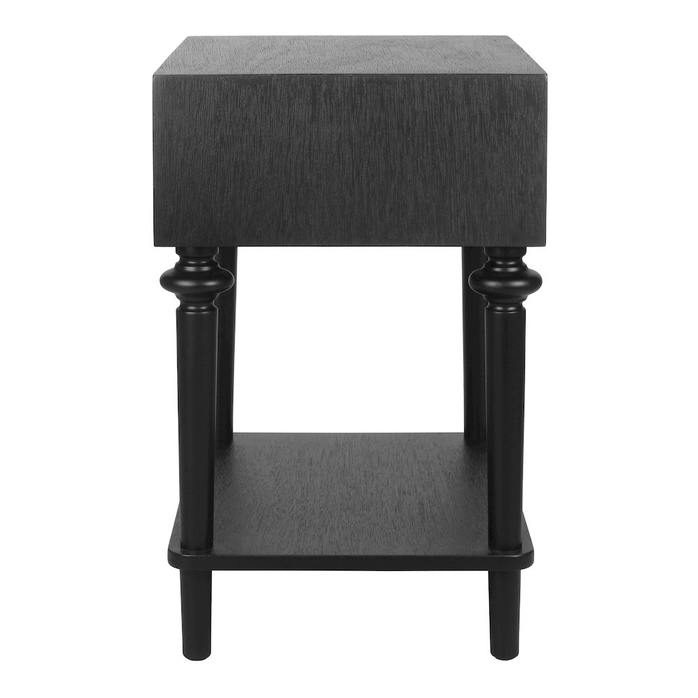 Romilda 1-Drawer Accent Table - Black. Picture 4