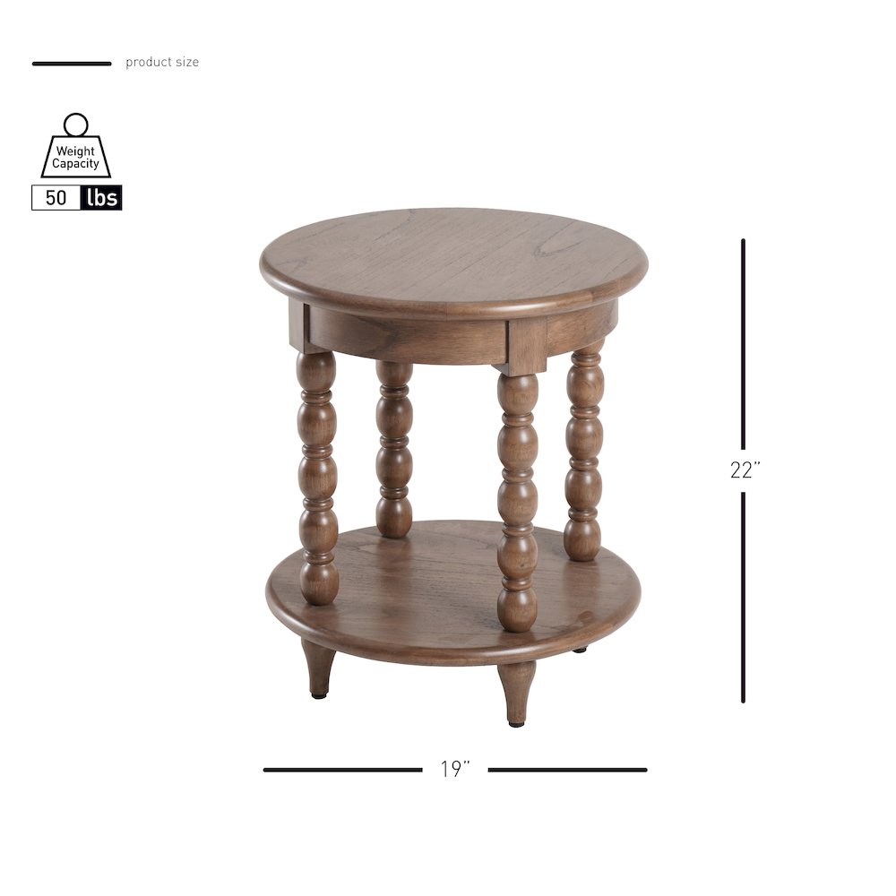 Ensley Accent Table - Walnut. Picture 7