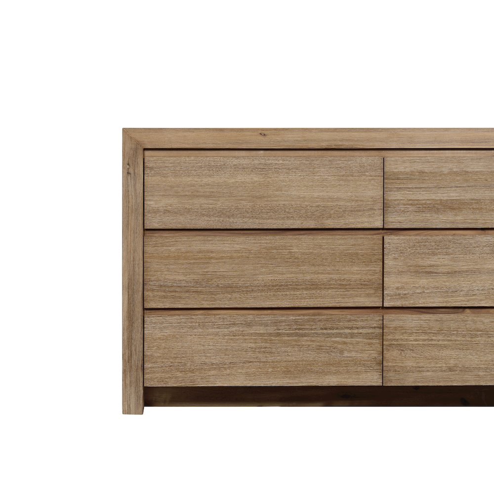 Zerano 6-Drawer Dresser - Brushed Smoke. Picture 9