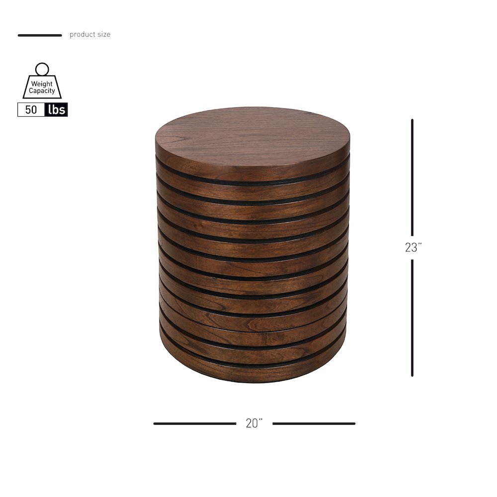 Corvin Accent Table - Walnut. Picture 10