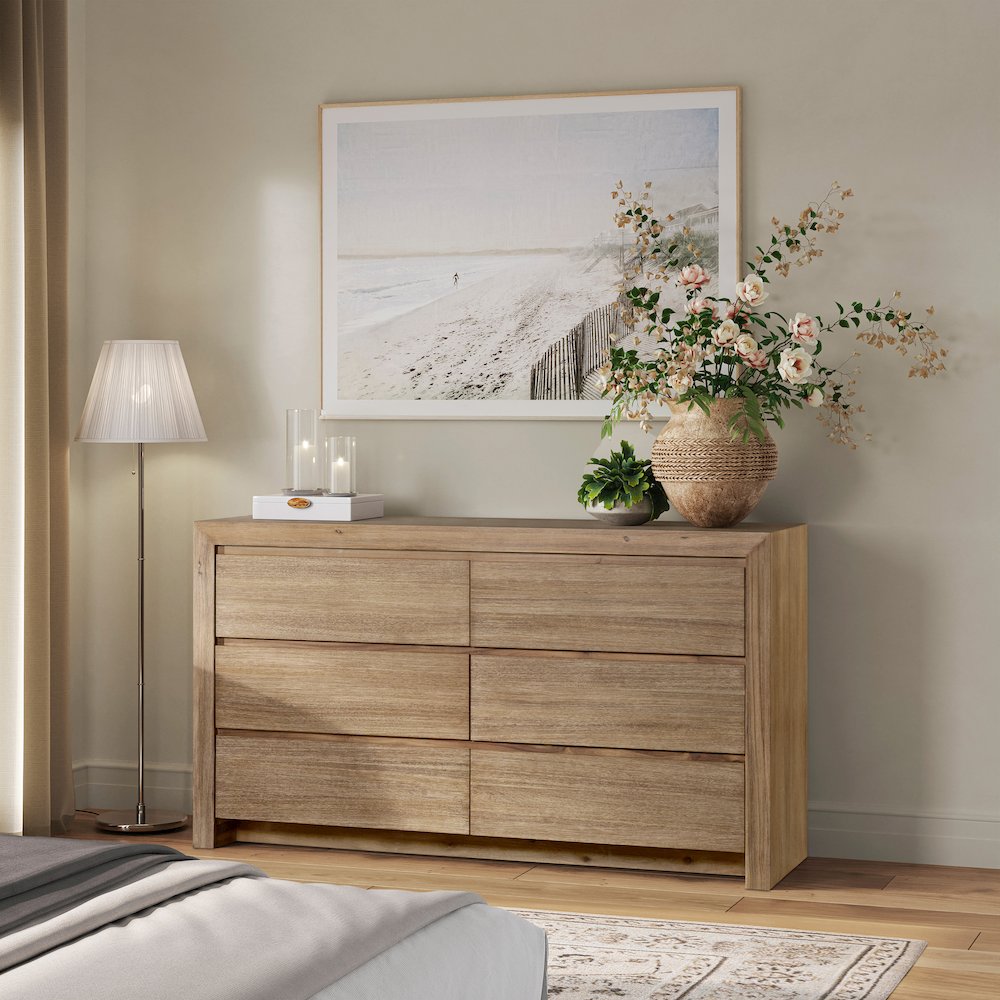 Zerano 6-Drawer Dresser - Brushed Smoke. Picture 2