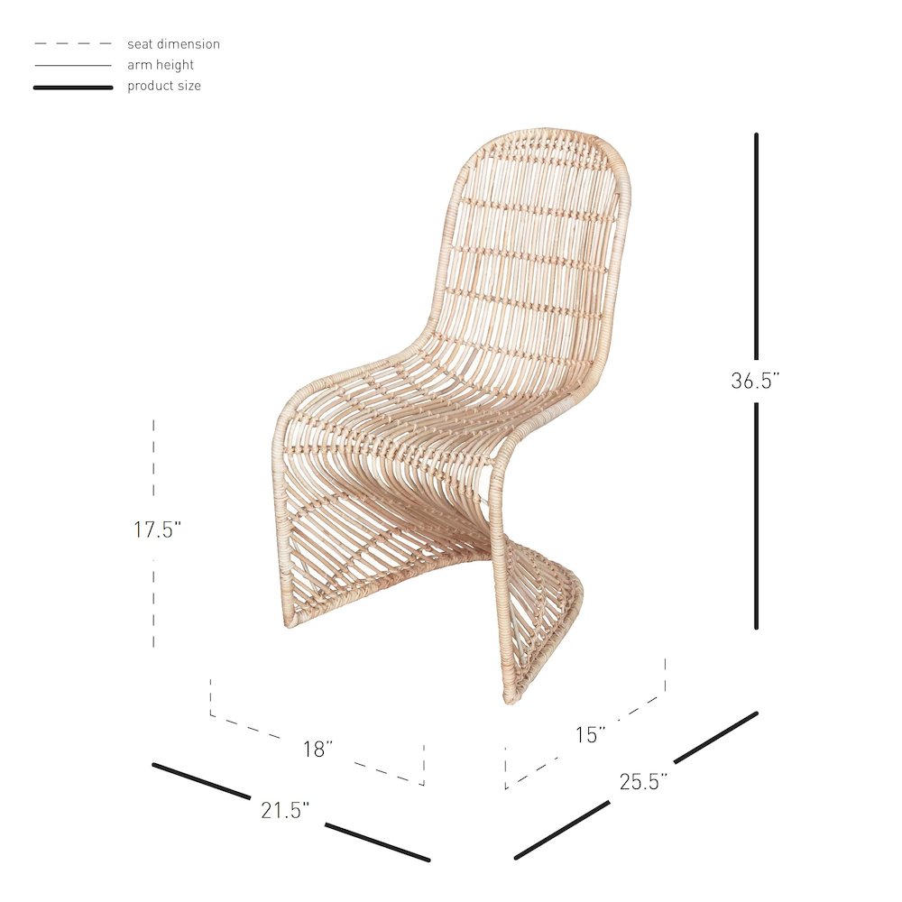 Groovy Rattan Chair, (Set of 2). Picture 5