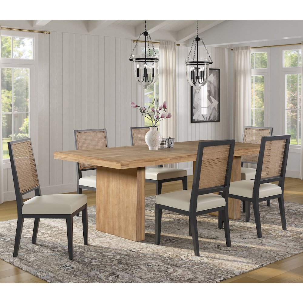 Zerano Dining Table - 84" - Brushed Smoke. Picture 2