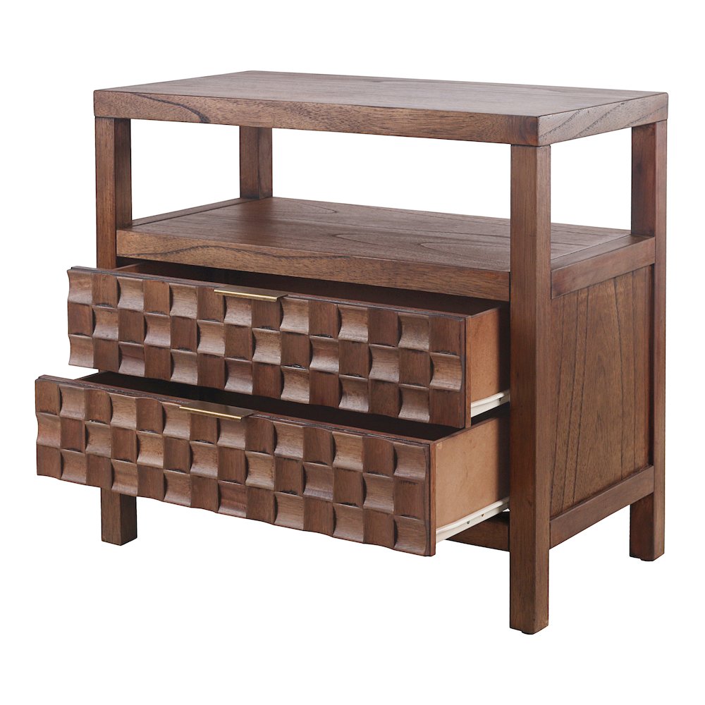 Terrena 2-Drawer Accent Table - Walnut. Picture 8