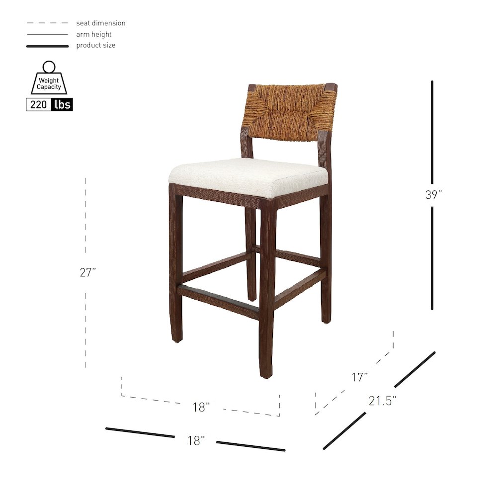 Lyon Abaca Counter Stool. Picture 11