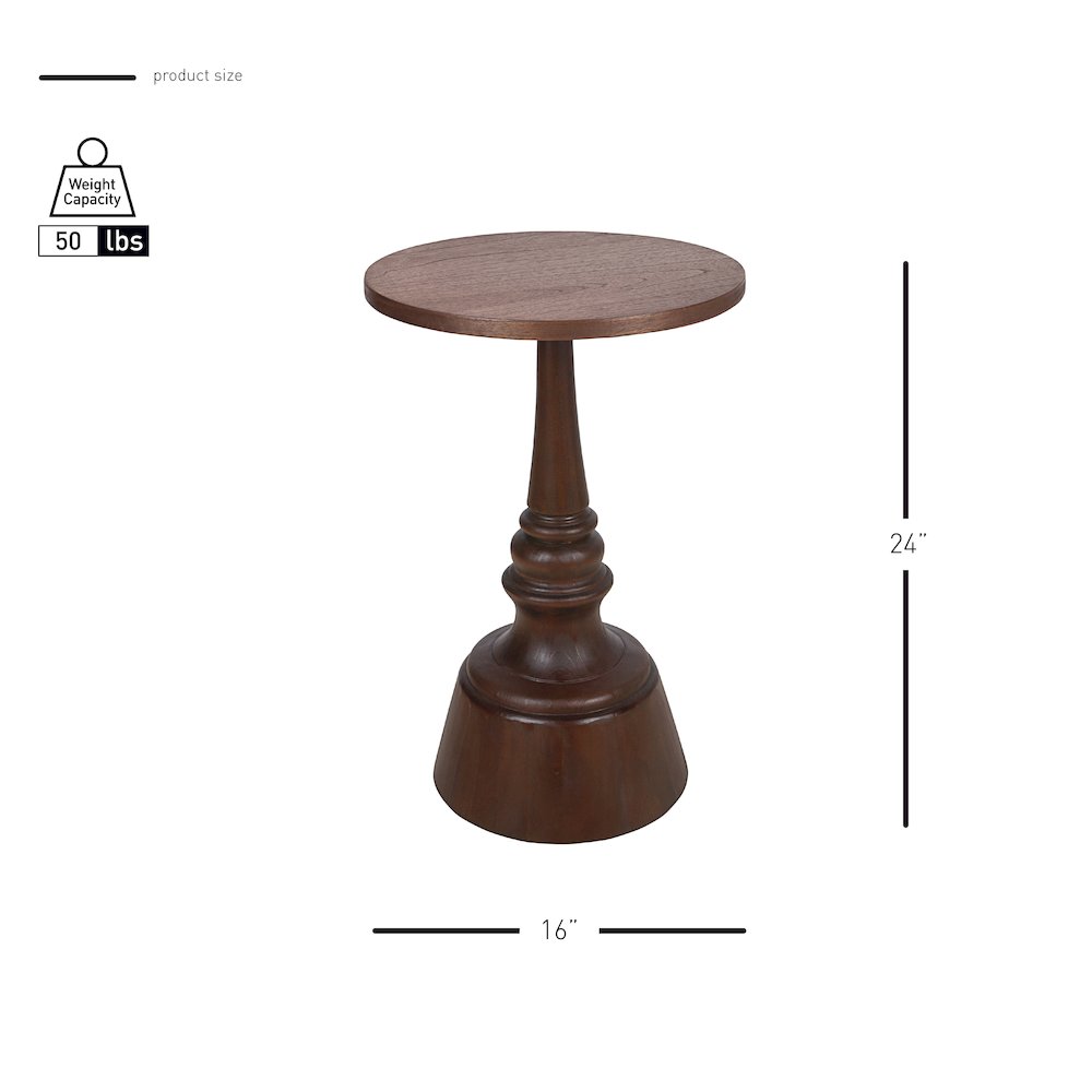 Lumi Accent Table - Walnut. Picture 9