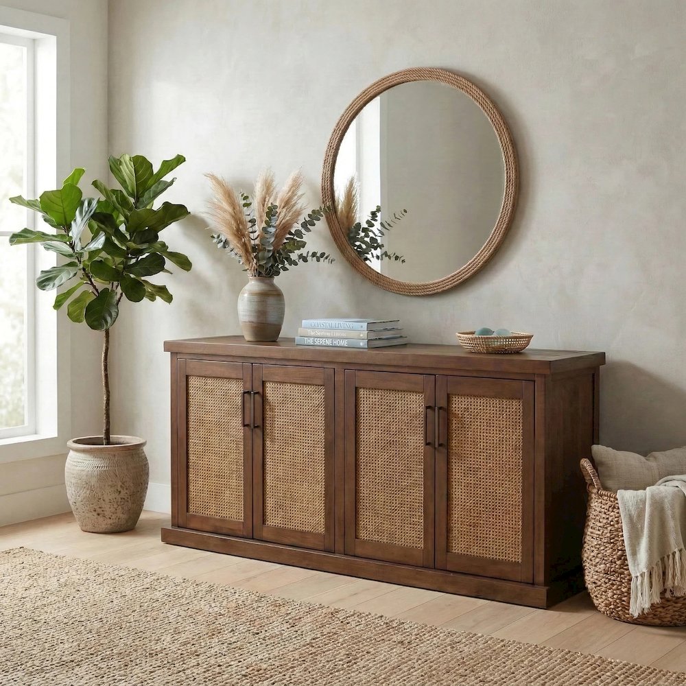Armoni 4-Door Buffet - Walnut. Picture 2