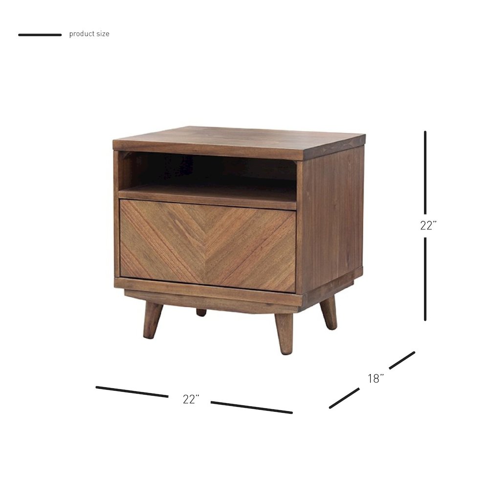 Piero Chevron Nightstand. Picture 9